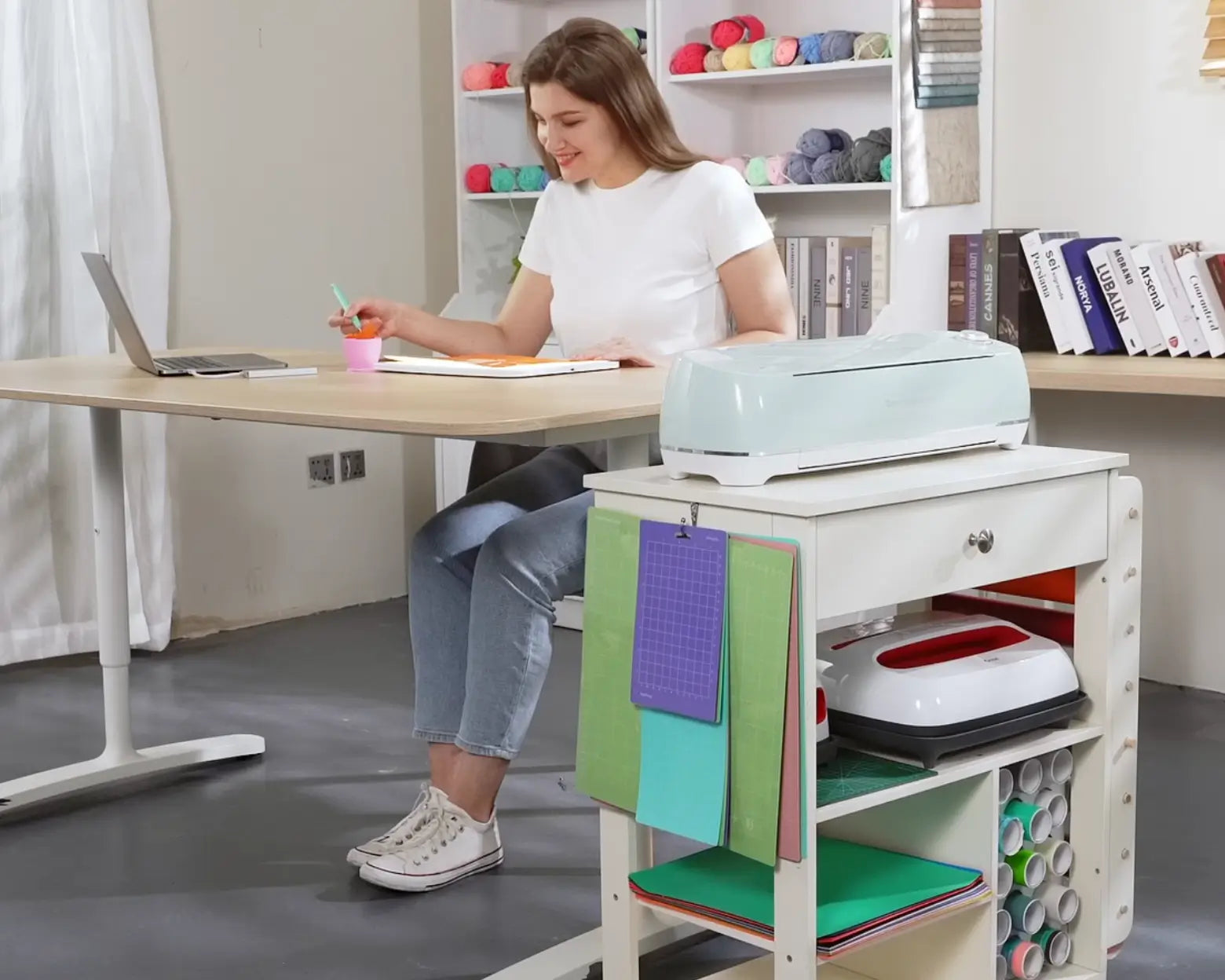 Crafit Craft Storage Cabinet Cart for Cricut