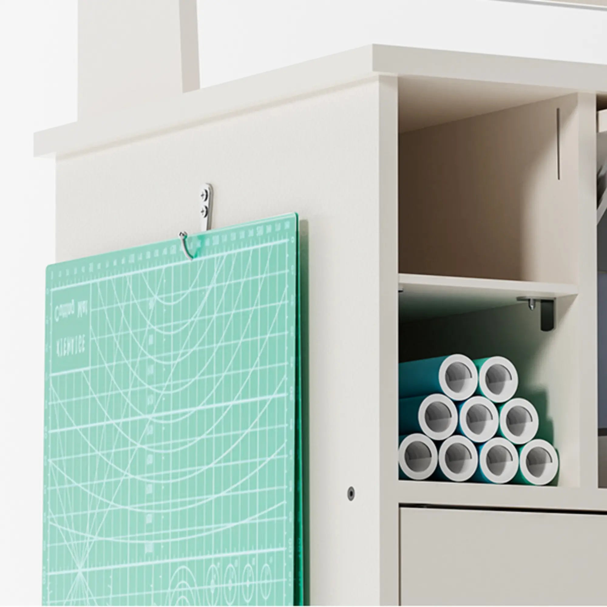 Crafit Folding Craft Storage Cabinet with Pegboard for Cricut