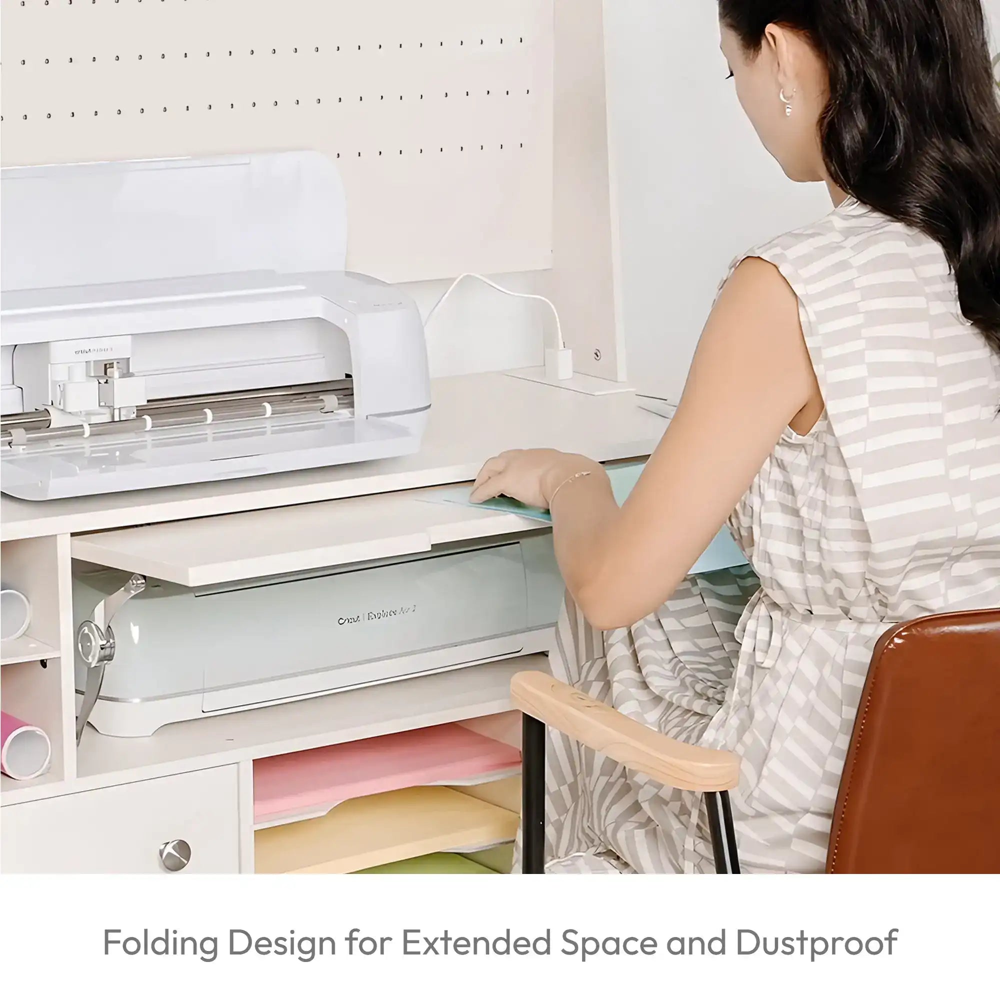 Craft Storage Cabinet with Pegboard for Cricut - Crafit