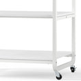 Load image into Gallery viewer, Crafit 3-Tier Rolling Craft Storage Workbench with Foldable Sides for Heat Press
