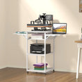 Load image into Gallery viewer, Crafit 4-Tier Adjustable Craft Storage Cart with Foldable Sides for Heat Press
