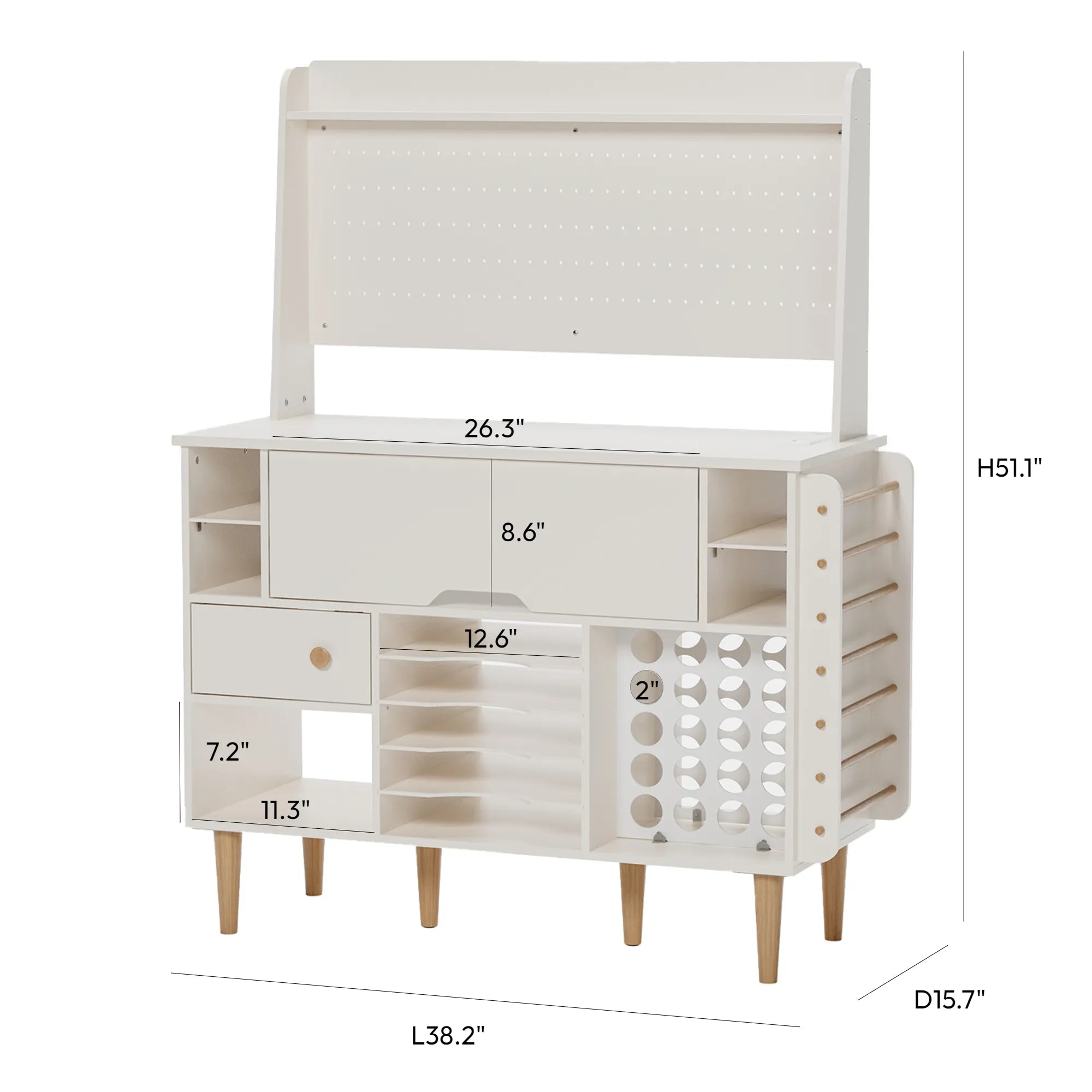 Craft Storage Cabinet with Pegboard for Cricut - Crafit