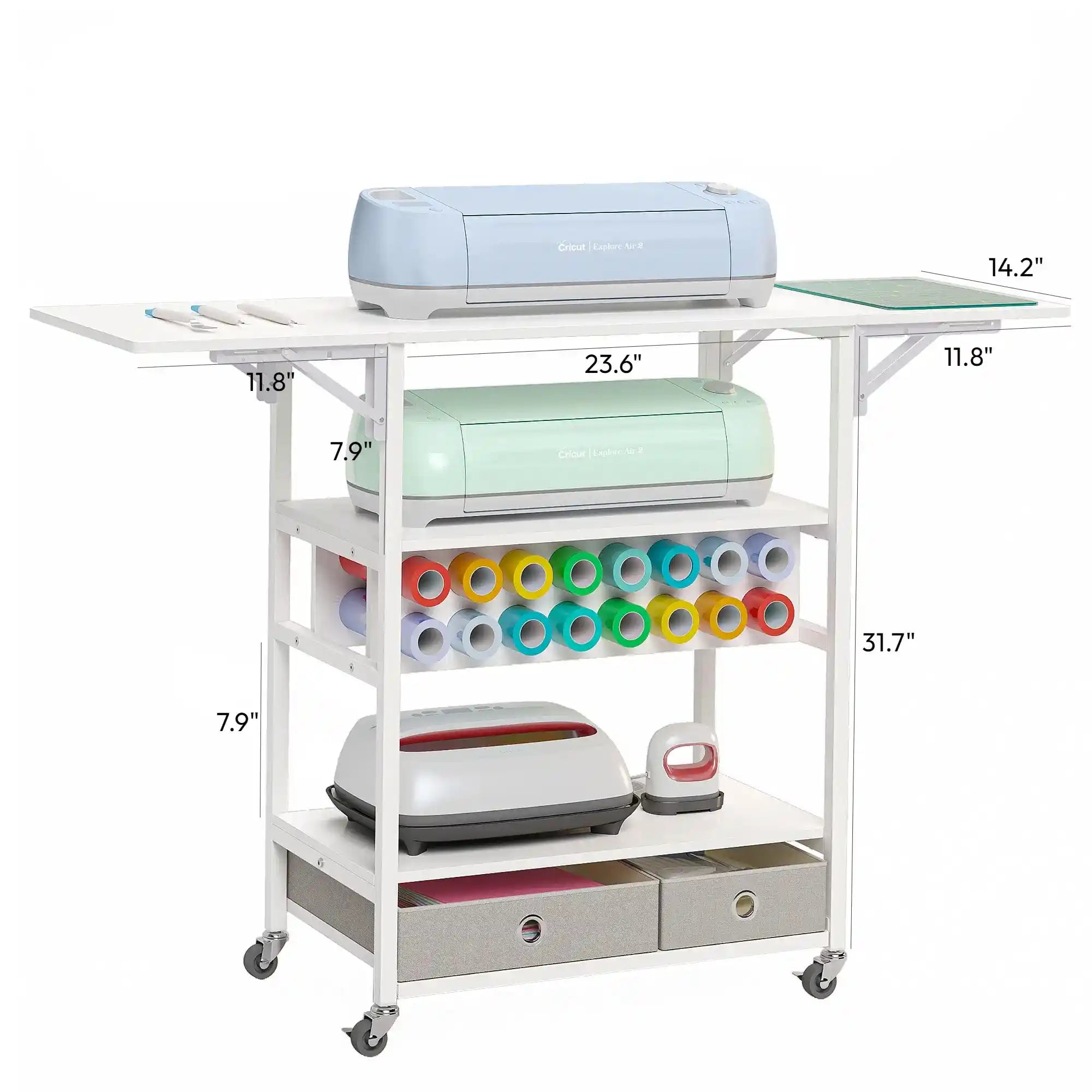 Craft Storage Folding Table Cart for Cricut - Crafit